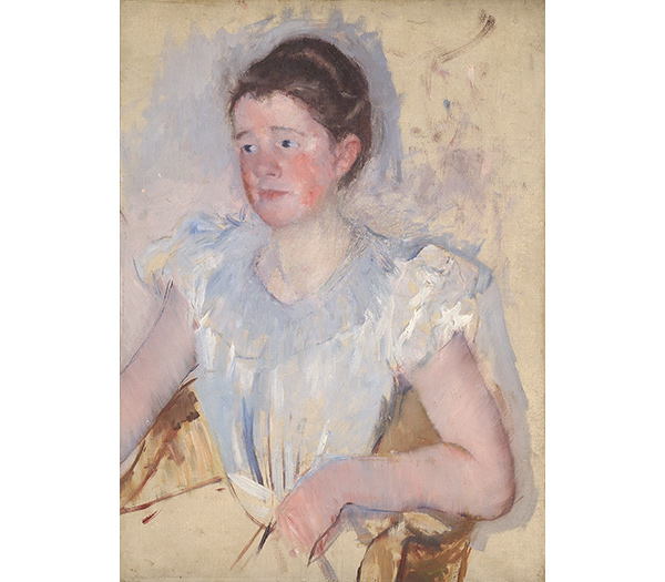 Mary Cassatt - Buste de femme en corsage blanc