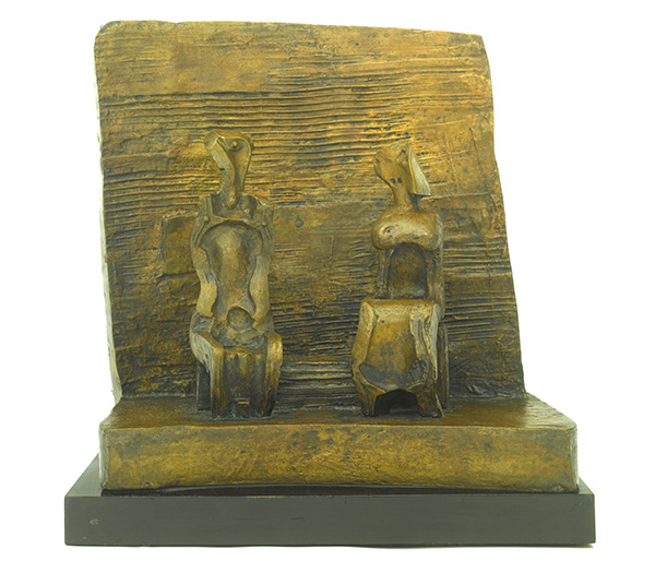 Henry Moore - Two seated against wall